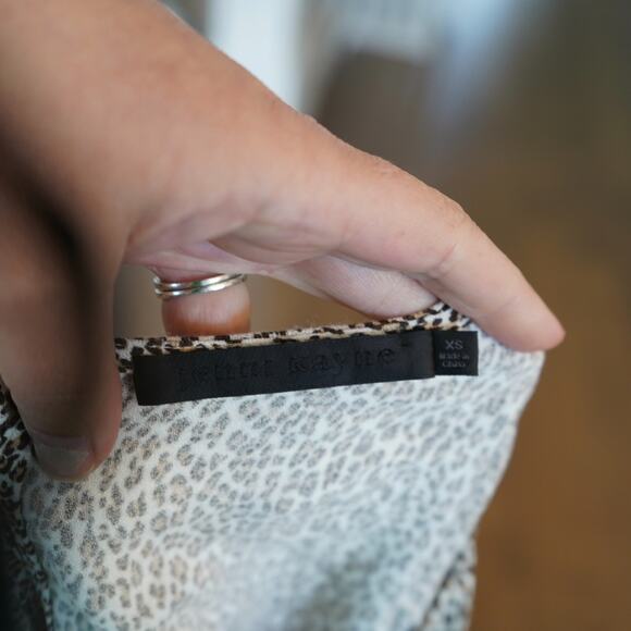 [jenni kayne]‎ leopard short sleeve t-shirt mini dress neutral XS - Picture 2 of 6